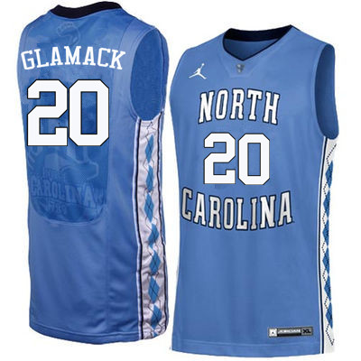 Men North Carolina Tar Heels #20 George Glamack College Basketball Jerseys Sale-Blue